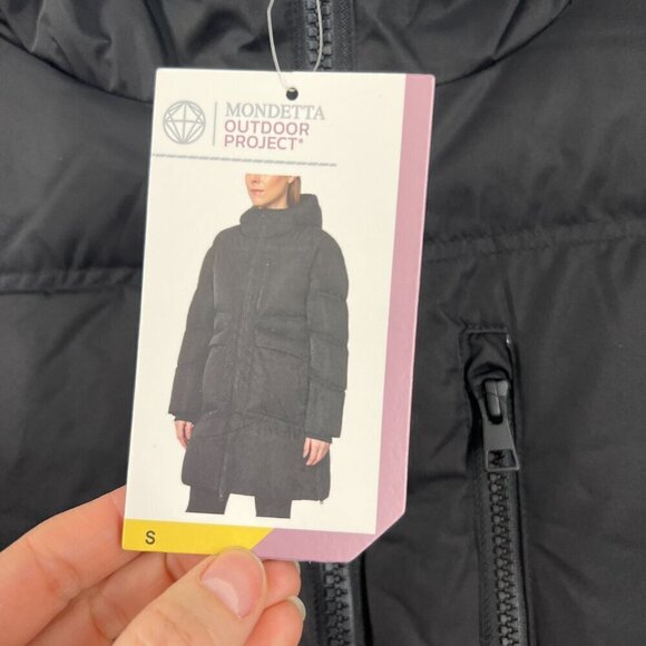 NWT Mondetta Black 700 Fill Power‎ Duck Down Mid-Length Puffer Winter Coat Sz S - Picture 10 of 12